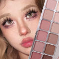 Eyeshadow Palette 12 Color All Matte Korean Tea Apricot Eye Makeup Palette Daily Makeup Long Lasting Eye Shadows. 