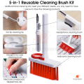 Multifunctional Keyboard Cleaning Brush 5-in-1 Computer Keyboard Cleaning Tool Kit Earphone Headphones Cleaning Brush Window Frame Groove Brush. 