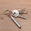 Portable Key Ring Stainless Steel Telescopic Pen Telescoping Ballpoint Pen Keychain Tool for Outdoor Travel. 