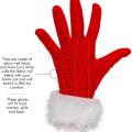 Red costume gloves Comfortable Warm Furry Christmas Skeleteen gloves Velvet Soft Red velvet gloves for Christmas. 