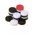 Carrom Board Pieces  Coins  Goti  Set of 19 Pieces of Plastic Stone Size 4  Black and White. 