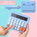 Mechanical Switch Calculator Aesthetic Calculator Cute 12 Digit Large Lcd Display Big Button Desk Calculator Colored Handheld Calculator for Everyday Life and Basic Office (Blue, Pink) - 1 Piece. 