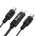 HiFing USB IN-OUT MIDI Interface Converter/Adapter with 5-PIN DIN MIDI Cable for PC/ Laptop/ Mac. 