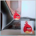 Rubber Angry Bird Funny Emoji Car Hanging With Magic Luppi Hanger Decoration For Car Windshield Mirror Glass. 