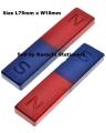 Pack of 2 Bar Magnet - Red & Blue. 