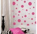 70 PCS (3 size)Pink Polka Dots Wall Stickers, Circle Pattern Stickers for Kids and girls room Wall Decals DIY Home Decor Art Wall Decor. 