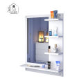 Unique Rectangular Dressing Wall Mirror with Shelves Wall Hanging Dressing Mirrors White DIY Wall Mounted Dressing Table, Wall Mirror with Shelf. 