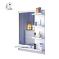 Unique Rectangular Dressing Wall Mirror with Shelves Wall Hanging Dressing Mirrors White DIY Wall Mounted Dressing Table, Wall Mirror with Shelf. 
