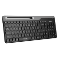 A4Tech FBK25 - NEW EDITION - QuietKey Silent Typing - Bluetooth & 2.4G Wireless Keyboard - Pairs upto 4 Devices - Smartphone Holder - Extra Color Plates - For PC, Laptop, Mobile, iOS, Android, Tablet, Smart TV, iPad. 