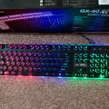 EWEADN GX60 Punk Colorful Backlight USB Wired Retro Gamer Gaming Keyboard For Desktop Laptop External Universal Keyboard. 