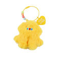 Plush stupid chicken keychain ins cute doll love letter schoolbag decoration autumn and winter car key pendant. 