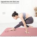 DM Yoga Mat Double Sided Soft Thickness Anti Tears Sports Matt Gym Fitness Workout Extra Thick High Density Exercise Pad Non-Slip Surface Aerobics With Durable Pvc Carrying Strap for Men,Women,Boys and Girls 12mm 6 x 2 feet. 