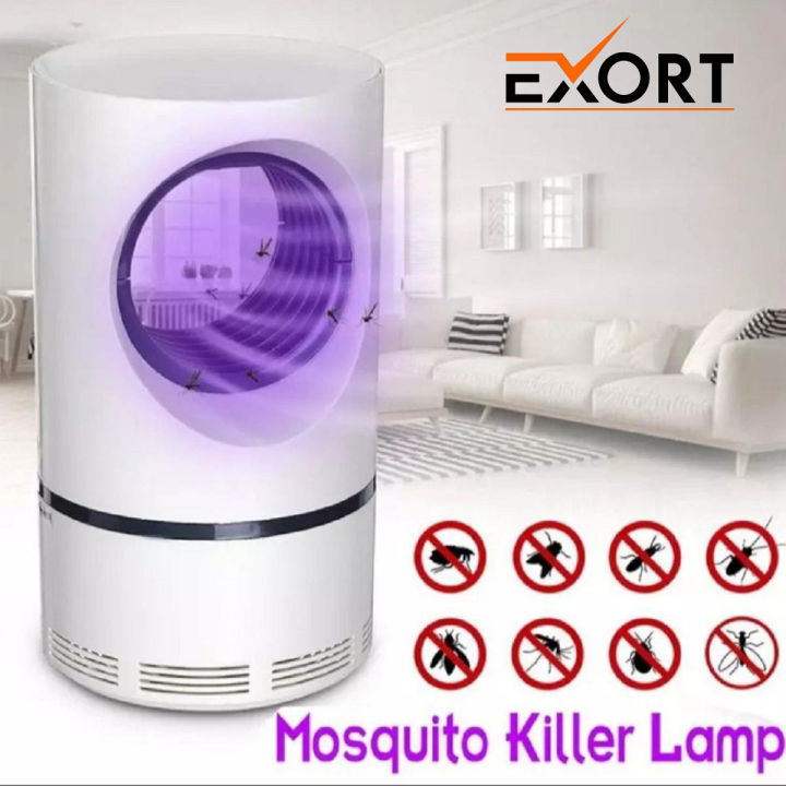 EXORT USB Powered Electric Photocatalytic Anti Mosquito Killer Lamp UV Photocatalyst Bug Insect Trap Light Pest Control - Mosquito Killer - White