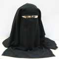 3 Layer Eyes Nakab Patti-Prayer Muslim Women Hijab Niqab Islamic Face cover Scarf Shawl. 
