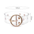 Transparent Waistband Exquisite Ladies Wear-resistant Transparent Belt. 