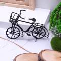 Metal Dollhouse Bike Landscape Decor Miniature Furniture Shopping Bike Figurine 1/12 Scale Model for Shop Garden Scenes Office Home. 