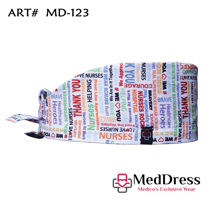 MedDress Designed Surgical Caps | ART# MD-123 | Surgical Caps for Doctors | Unisex Surgical Caps | Premium Quality Surgical Caps