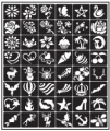 48 Pieces Small Mini Tattoo Designs Stencils Arabic Bridal Mehndi Design Henna Mehandi Stencils Stickers. 