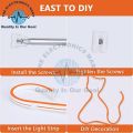 1 Meter DC 12V Orange Neon Flexible Strip Light Rope Light Waterproof For Indoor Outdoor Decoration In Pakistan. 