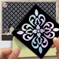 Flower Silver Foil Wall Stickers - Waterproof & Removable Decor 12x12cm - Gift Art. 