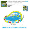 4 Ft Bestway 52378 Inflatable Splash & Learn Kiddie Swimming Pool For Kids Solid Shape Sorting Wall Colorful Swim_Pool With Vinyl 4 Inch Depth Water Splash Kid Learn Play Fun Party Game Outdoor & Indoor Picnic With Family Fast, Simple & Easy. 