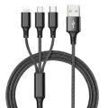 3 In 1 Super Fast Charging Cable Silicone Type C Micro And Lightning 120w Usb Cable Zinc Metal Alloy Mobile Phone Data Cable For Mobile Au Mall. 