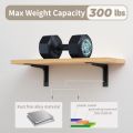 2pcs Heavy Duty Shelf Bracket Industrial Floating Shelf Bracket Max Load 300 Pounds Wall Mounted Metal Shelf Support Right Angle Shelves Brackets, 2 Sizes Available 10 inch, 12 inch. 