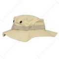 Khaki Tan Military Inspired Combat Style Drawstring Boonie Hat -- Bucket Hat. 