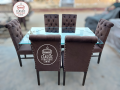 Dining Tables 6 chairs Shesham Wood Malahi Velvet Fabric / Chairs / Dining Tables / Chairs Set. 