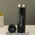 Customize With Your Name Smart LED Temperature Water Bottle 500ml Stainless Steel Hot & Cold Bottles with Vacuum Thermos Flask. 