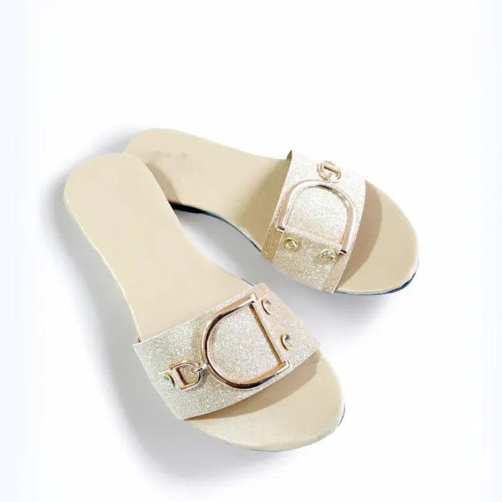 Ladies'%20Flat%20Sandals%20-%20Comfortable%20Cotton%20Sole,%20Stylish%20Party%20Footwear%20-%20Image%202
