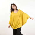 Fat MM200 pounds plus fat loose fit oversized modal base shirt thin long sleeved home suit bat sleeve women's t shirt. 