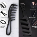 🖤 Heat Resistant Wide Tooth Comb for Curly & Thick Hair | Anti Breakage Detangler Comb for Men & Women. 