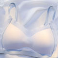 Women Seamless Latex Underwear Summer Thin Wireless Lingerie Push Up Sports Vest Bra. 