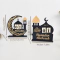 High Quality Moon Castle Advent Calendar Mirror Face Black Ramadan Calendar Ornaments Islamic DIY Eid Mubarak Decor Gifts. 
