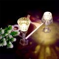1pc Crystal Table Lamp, Bedside Lamp Bedside Bed Night Light Plastic Pretty Effects For Bedroom Home. 