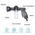Garden Hose Foam Nozzle, 8 Mode Adjustable Foam Sprayer, Car Washer, Water Soap Dispenser, High Pressure Hose Spray Nozzle, Plant Watering, Car Wash, Black. 