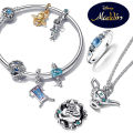 925 Silver Disney Princess Aladdin Magic Carpet Dangle Charm Bead Jasmine Dress Pendant Fit Original Pandora Bracelet Jewellery. 
