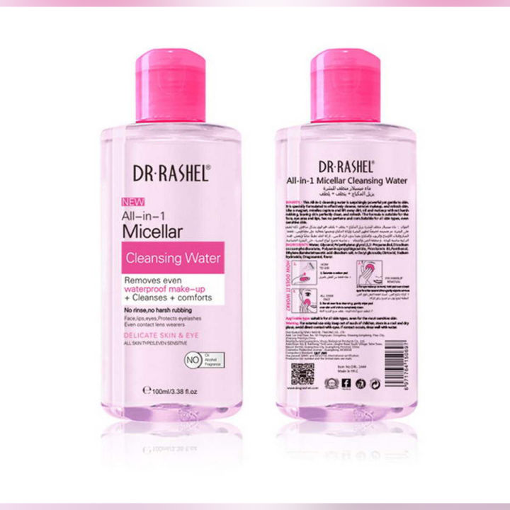 Dr.Rashel 110 Ml All In 1 Micellar Cleansing Water Cleanses Comforts Removes Even Waterproof Makeup Remover - 1444