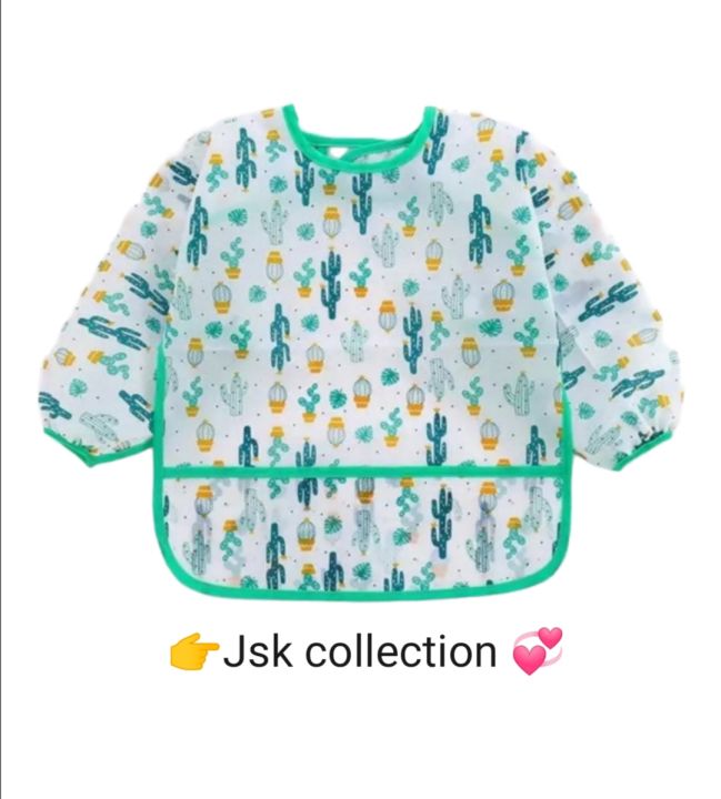 Baby%20Waterproof%20plastic%20full%20Sleeves%20Smock%20Imported%20Bib%20Long%20Sleeve%20Bibs%20Baby%20Boy%20and%20baby%20Girl%20Unisex%20Infant%20-%20Image%202