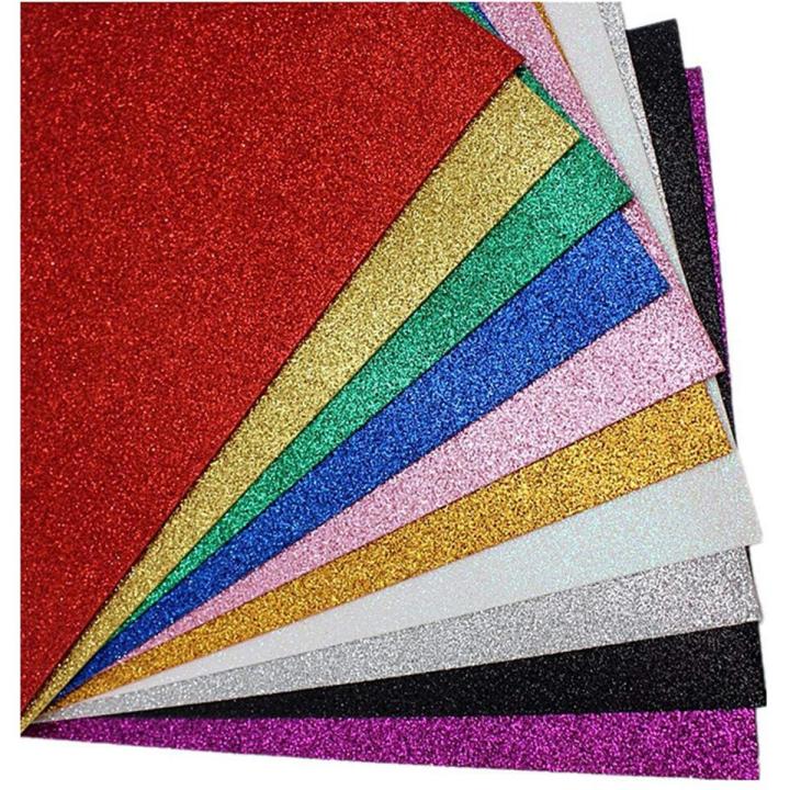 Glitter Foamic Sheets A4 Size Mix colour Pack of 10
