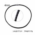 Men's Leather Cord Choker Necklace 20" Black Braided Rope Jewelry Making Stainless Steel Clasp. 