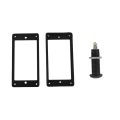 2Pcs Flat Humbucker Pickup Mounting Ring Frame with Guitar / Bass Cylinder Flush Mount Output Jack. 