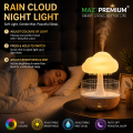 MAZ PREMIUM Cloud Rain Humidifier with 7 Color LED Lights – USB Essential Oil Aroma Diffuser, Rain Cloud Night Light, Waterfall Mist Air Humidifier for Bedroom, Office & Home Decor. 