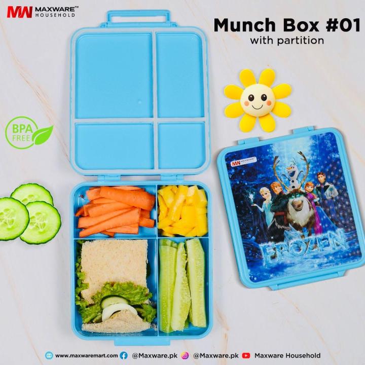 "Munch Portion Lunch Box – Large Size, Printed Design"