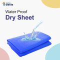 Home Genie Baby Dry Sheet Ultra Absorbent Dry Sheet | Waterproof Rubber Sheet | Bedding Sheet | Dry Reusable Mat | Water Resistant Medium Size Dry Sheet | Size - 70X100cm Pack of 1- Blue. 