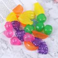 Ice Cubes Reusable 24 pieces different shapes fruit shape Silicone Plastic Ice Cubes kids serving. 