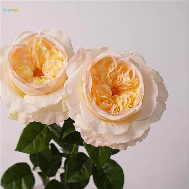 Englsih Roses Fake Moisturizing Realistic Rose Fake Flower Gift Artificial Rose Flower ...