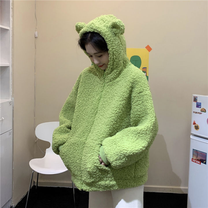 Yfashion%20Women%20Cute%20Warm%20Coat%20Winter%20Bear%20Ears%20Furry%20Thickened%20Jacket%20Large%20Size%20Loose%20Solid%20Color%20Hooded%20Coat%20color%20-%20Image%203