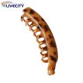 Colorful Banana Hair Clip Large Double-row Anti-slip Hair Claw Clip with Frosted Texture Stylish Banana Shape Hairpin for Easy Twist Hairstyles Solid Color Design for Bun Maker Clip. 